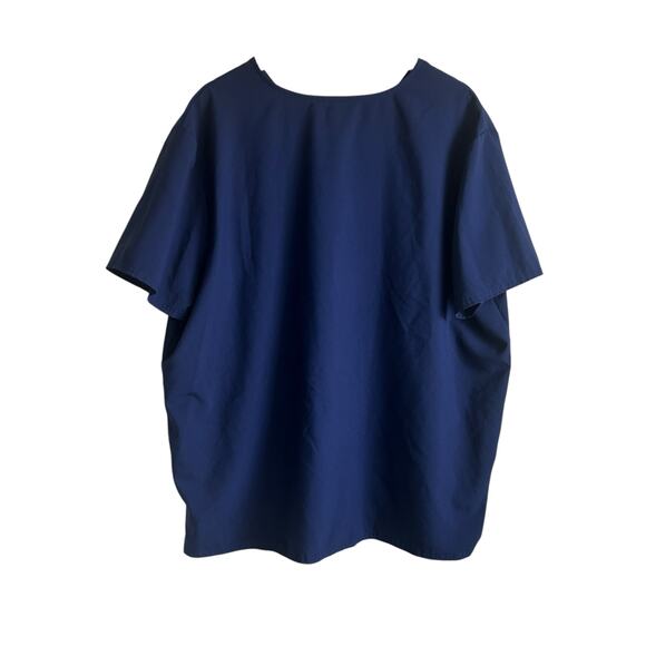 Scrubstar Women Scrub Top 2X Navy Medical Uniform Nurse Workwear‎ Dental Casual - Picture 1 of 8